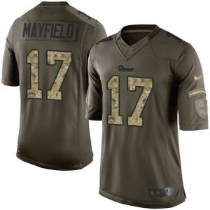 Superior Rams #17 Baker Mayfield Green Men's Stitched NFL Limited 2015 Salute to Service Jersey