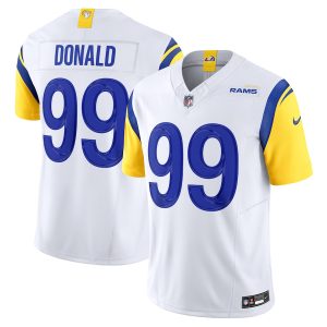 Superb Los Angeles Rams #99 Aaron Donald Men's White Vapor F.U.S.E. Limited Jersey