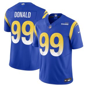 High quality Los Angeles Rams #99 Aaron Donald Men's Royal Vapor F.U.S.E. Limited Jersey