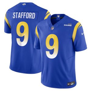 High quality Los Angeles Rams #9 Matthew Stafford Men's Royal Vapor F.U.S.E. Limited Jersey