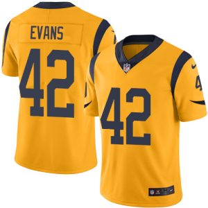Superb Rams #42 Ethan Evans Gold Men's Stitched NFL Limited Rush Jersey