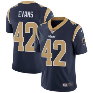 High quality Rams #42 Ethan Evans Navy Blue Team Color Men's Stitched NFL Vapor Untouchable Limited Jersey