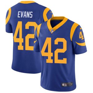 Premium Rams #42 Ethan Evans Royal Blue Alternate Men's Stitched NFL Vapor Untouchable Limited Jersey