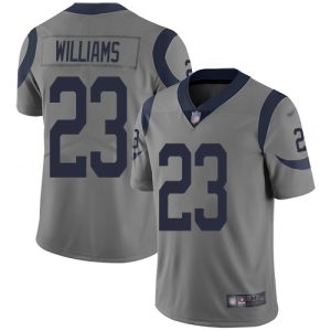 Exquisite Rams #23 Kyren Williams Gray Men's Stitched NFL Limited Inverted Legend Jersey