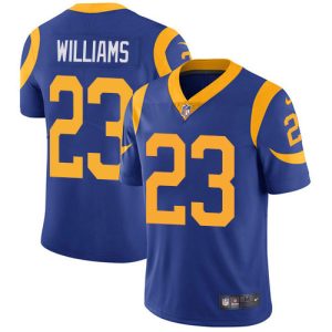 Outstanding Rams #23 Kyren Williams Royal Blue Alternate Men's Stitched NFL Vapor Untouchable Limited Jersey