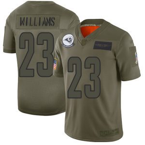 Exquisite Rams #23 Kyren Williams Camo Men's Stitched NFL Limited 2019 Salute To Service Jersey