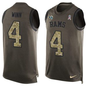 High quality Rams #4 Dresser Winn Green Men's Stitched NFL Limited Salute To Service Tank Top Jersey
