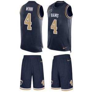 Outstanding Rams #4 Dresser Winn Navy Blue Team Color Men's Stitched NFL Limited Tank Top Suit Jersey