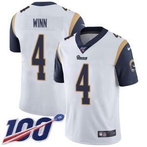 Premium Rams #4 Dresser Winn White Men's Stitched NFL 100th Season Vapor Limited Jersey