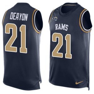 Superior Rams #21 Donte Deayon Navy Blue Team Color Men's Stitched NFL Limited Tank Top Jersey