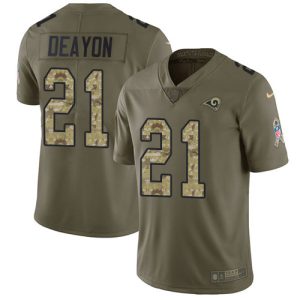 Superb Rams #21 Donte Deayon Olive/Camo Men's Stitched NFL Limited 2017 Salute To Service Jersey