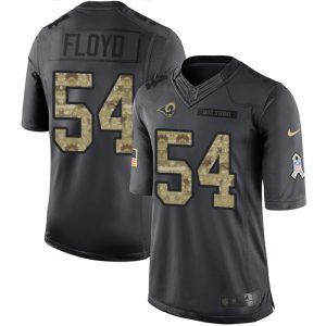 Exceptional Rams #54 Leonard Floyd Black Men's Stitched NFL Limited 2016 Salute to Service Jersey
