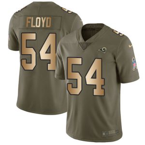Exquisite Rams #54 Leonard Floyd Olive/Gold Men's Stitched NFL Limited 2017 Salute To Service Jersey