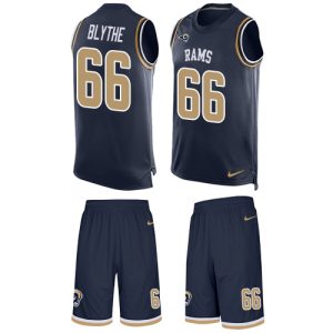 Exquisite Rams #66 Austin Blythe Navy Blue Team Color Men's Stitched NFL Limited Tank Top Suit Jersey