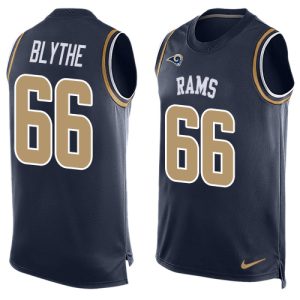 Outstanding Rams #66 Austin Blythe Navy Blue Team Color Men's Stitched NFL Limited Tank Top Jersey