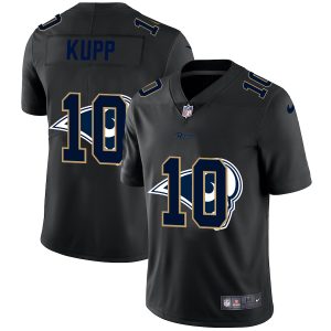 Superior Los Angeles Rams #10 Cooper Kupp Men's Team Logo Dual Overlap Limited NFL Jersey Black