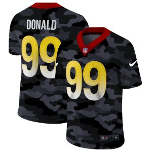 Exceptional Los Angeles Rams #99 Aaron Donald Men's 2020 Black CAMO Vapor Untouchable Limited Stitched NFL Jersey