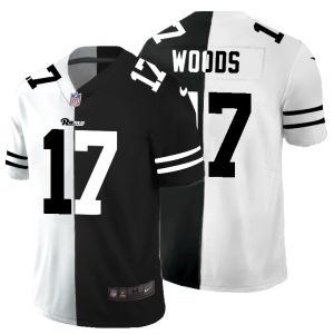 Marvelous Los Angeles Rams #17 Robert Woods Men's Black V White Peace Split Vapor Untouchable Limited NFL Jersey