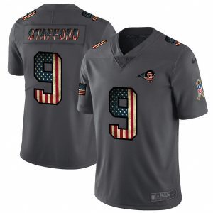 Superior Los Angeles Rams #9 Matthew Stafford 2018 Salute to Service Retro USA Flag Limited NFL Jersey