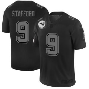Gorgeous Los Angeles Rams #9 Matthew Stafford Men's Black 2019 Salute to Service Limited Stitched NFL Jersey