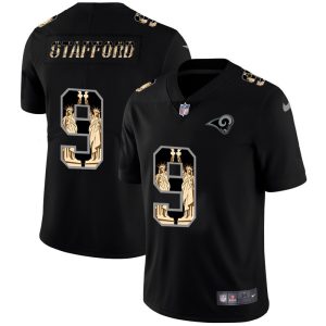 Marvelous Los Angeles Rams #9 Matthew Stafford Carbon Black Vapor Statue Of Liberty Limited NFL Jersey