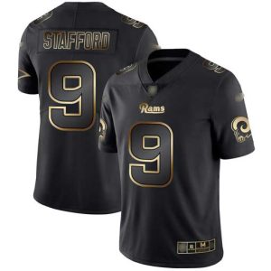 Exceptional Los Angeles Rams #9 Matthew Stafford Black/Gold Men's Stitched NFL Vapor Untouchable Limited Jersey
