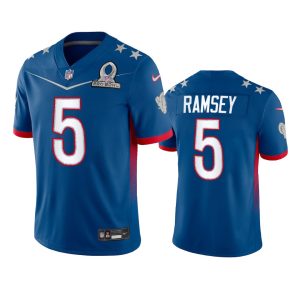 Exceptional Rams #5 Jalen Ramsey Men's NFL 2022 NFC Pro Bowl Game Jersey Royal