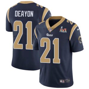 High quality Rams #21 Donte Deayon Navy Blue Team Color Super Bowl LVI Patch Men's Stitched NFL Vapor Untouchable Limited Jersey