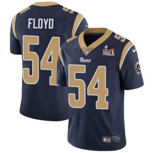 Premium Rams #54 Leonard Floyd Navy Blue Team Color Super Bowl LVI Patch Men's Stitched NFL Vapor Untouchable Limited Jersey
