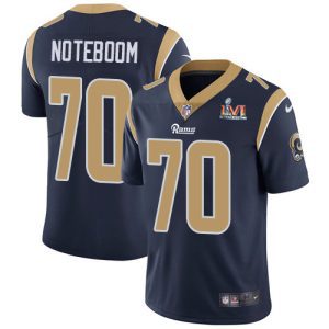 Finest Rams #70 Joseph Noteboom Navy Blue Team Color Super Bowl LVI Patch Men's Stitched NFL Vapor Untouchable Limited Jersey