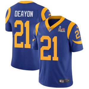 Exquisite Rams #21 Donte Deayon Royal Blue Alternate Super Bowl LVI Patch Men's Stitched NFL Vapor Untouchable Limited Jersey