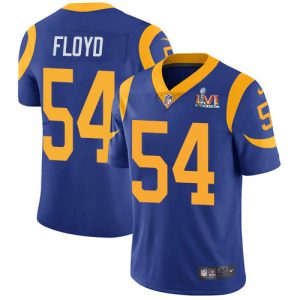 Superb Rams #54 Leonard Floyd Royal Blue Alternate Super Bowl LVI Patch Men's Stitched NFL Vapor Untouchable Limited Jersey
