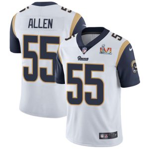 Marvelous Rams #55 Brian Allen White Super Bowl LVI Patch Men's Stitched NFL Vapor Untouchable Limited Jersey