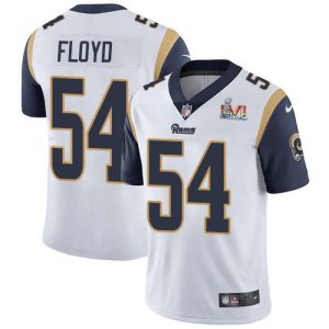 Finest Rams #54 Leonard Floyd White Super Bowl LVI Patch Men's Stitched NFL Vapor Untouchable Limited Jersey