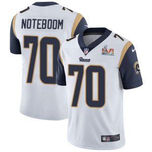 Premium Rams #70 Joseph Noteboom White Super Bowl LVI Patch Men's Stitched NFL Vapor Untouchable Limited Jersey