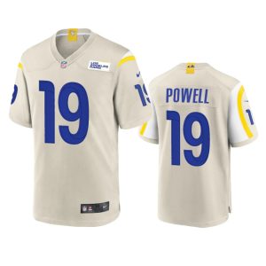 Premium Los Angeles Rams #19 Brandon Powell Men's Game NFL Jersey - Bone