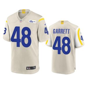 Marvelous Los Angeles Rams #48 Chris Garrett Men's Game NFL Jersey - Bone