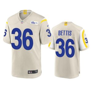 Gorgeous Los Angeles Rams #36 Jerome Bettis Men's Game NFL Jersey - Bone