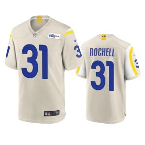 Exceptional Los Angeles Rams #31 Robert Rochell Men's Game NFL Jersey - Bone