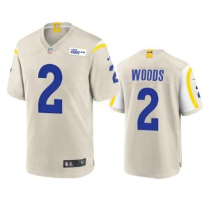 Outstanding Los Angeles Rams #2 Robert Woods Men's Game NFL Jersey - Bone