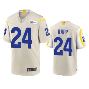 Marvelous Los Angeles Rams #24 Taylor Rapp Men's Game NFL Jersey - Bone