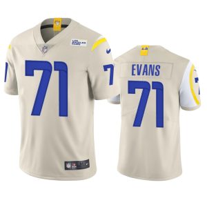 Marvelous Los Angeles Rams #71 Bobby Evans Men's Vapor Limited NFL Jersey - Bone