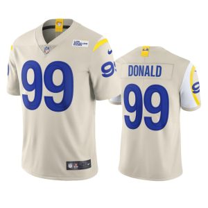 Exquisite Los Angeles Rams #99 Aaron Donald Men's Vapor Limited NFL Jersey - Bone