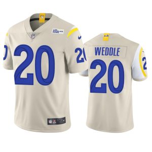 Superb Los Angeles Rams #20 Eric Weddle Men's Vapor Limited NFL Jersey - Bone