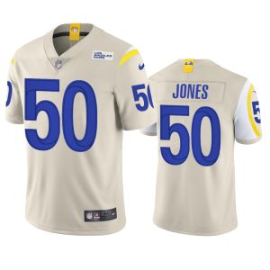 Exceptional Los Angeles Rams #50 Ernest Jones Men's Vapor Limited NFL Jersey - Bone