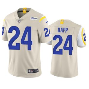 Finest Los Angeles Rams #24 Taylor Rapp Men's Vapor Limited NFL Jersey - Bone