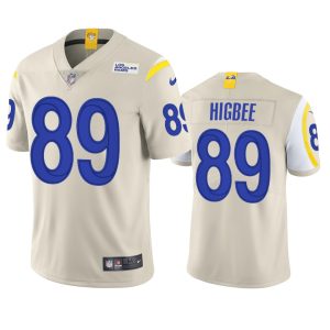 Marvelous Los Angeles Rams #89 Tyler Higbee Men's Vapor Limited NFL Jersey - Bone
