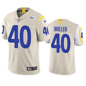 Marvelous Los Angeles Rams #40 Von Miller Men's Vapor Limited NFL Jersey - Bone
