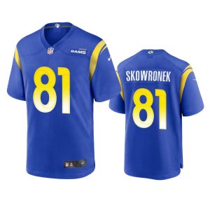 Marvelous Los Angeles Rams #81 Ben Skowronek Men's Game NFL Jersey - Royal