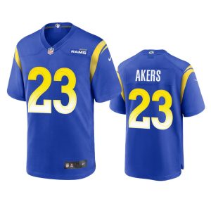 Gorgeous Los Angeles Rams #23 Cam Akers Men's Game NFL Jersey - Royal